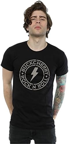 Buckcherry Men's Rock N Roll Bolt Circle T-Shirt X-Large Black
