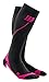 Womens Running Compression Socks - CEP Long 2.0 (Black/Pink) III