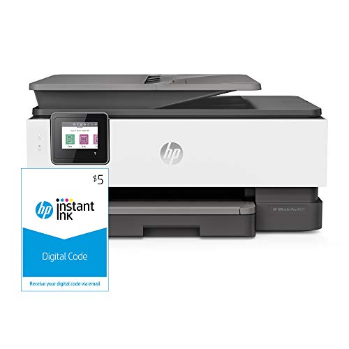 HP OfficeJet Pro 8025 All-in-One Wireless Printer (1KR57A) and Instant Ink $5 Prepaid Code