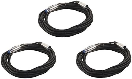 Three Pack of Your Cable Store 25 Foot XLR 3P Male/Female Microphone Cables