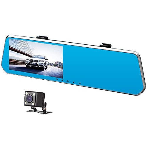 UTC 5.0 Inch 1080P Full HD Dual Cameras Rear View Mirror Car DVR Recorder with Radar Detector,16GB Micro SD Included UTC 5.0 Inch 1080P Full HD Dual Cameras Rear View Mirror Car DVR Recorder with Radar Detector,16GB Micro SD Included