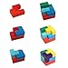SainSmart Jr. Soma Cube Wood Tetris Puzzle Box Cube Stacking Blocks Games with 7 Colorful Bricks, 3 3 Cube Buliding Sets with A Carry Bag