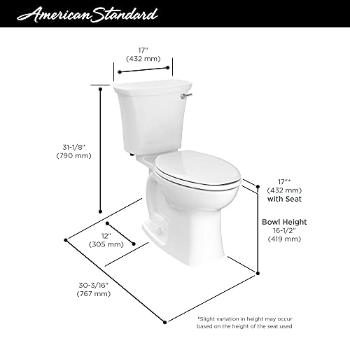 American Standard 204BB104.020 Edgemere Right Height Round Front 10