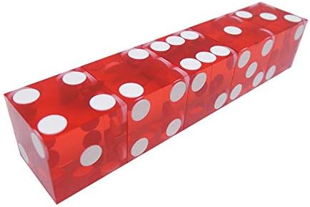 5 Pieces Top Grade 19mm Casino Dice with The Edges and Serial Numbers Translucent Clear D6 Dice Real Dice