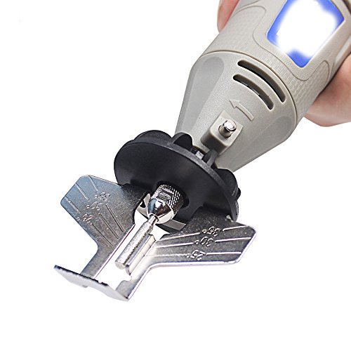 Chiloskit Saw Sharpening Kit Rotary Power Drill Hand Sharpener Set Lawn Mower & Garden Tool Attachment fit Dremel - Thumbnail 2