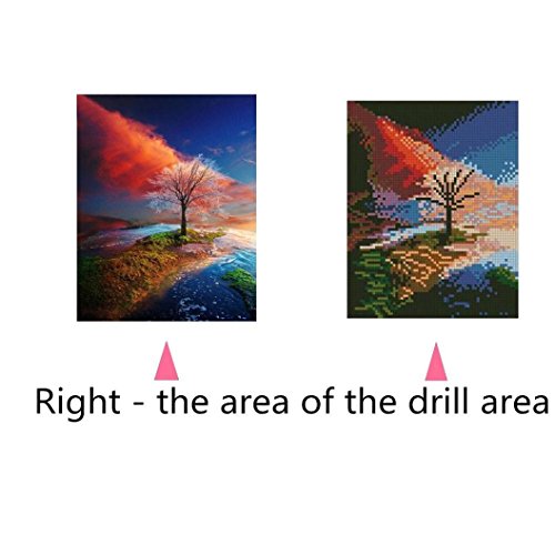 Lowprofile Sunset Tree 5D Embroidery Paintings Rhinestone Pasted DIY Diamond Painting Cross Stitch