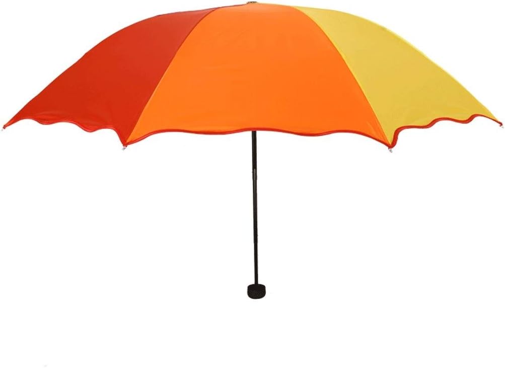 Amazon Com Cml Home Portable Folding Umbrella Tri Fold Polyethylene Sunscreen Umbrella Arch Creative Rainbow Umbrella Parasol Home Kitchen