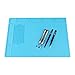 Zoostliss 13.7 x 9.8 inch Screw Repair Mat Heat Insulation Silicone Repair Tools Pad Desk Mat Maintenance Platform BGA Soldering Repair Station with Screw Keeper