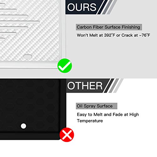Intermerge Silicone License Plate Frame Holders Rust-Proof/Rattle-Proof/Weather-Proof with Drainage Holes Universal American Car Licenses Plate Covers (White)
