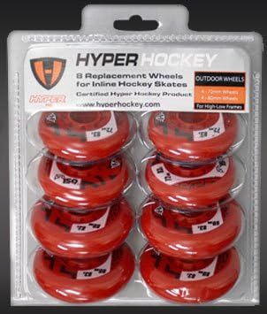 HYPER HOCKEY Inline Skate Wheels PRO 150 HILO 72mm / 80mm OUTDOOR