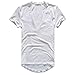 Zecmos Mens Deep V Neck T-Shirt Unisex Tshirt Male Vneck Tee Top White XL