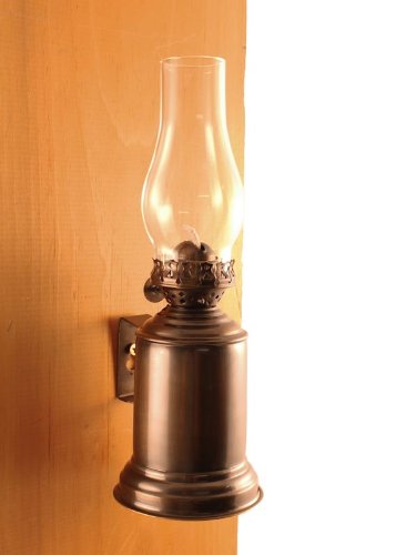 Vermont Lanterns Brass Tavern Mug Oil Lamp - Wall Lantern (Antique Brass 11.5")