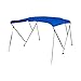 MSC Standard 3 Bow Bimini Boat Top Cover with Rear Support Pole and Storage Boot (Pacific Blue, 3 Bow 6'L x 46