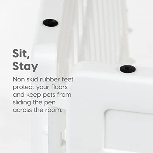 IRIS USA 24" Exercise 4Panel Pet Playpen with Door, Dog Playpen, Puppy