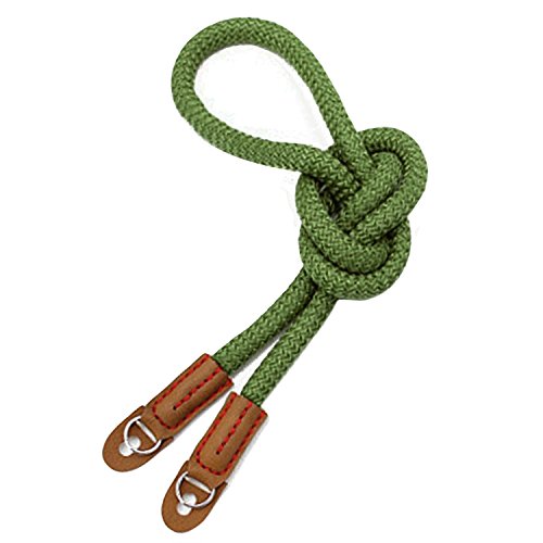 Digital Camera Strap Eorefo [Rope Series] Soft Cotton Shoulder Neck Belt Strap for Leica Canon Nikon Fuji Olympus Lumix Sony,Dark green. - Thumbnail 2