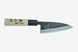 Kanetsune Usu-Deba 135mm With Plastic Bolster Magnolia wood handle, "Kuro-Uchi" finished KC-554