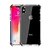 JULES.V iPhone X Shockproof Case, iPhone X Protective Case, Anti-scratch Hybrid Case with Air Cushions Impact Resistant Shock Absorption Cover for Apple iPhone X Case Clear, 5.8 Inch (BLACK)