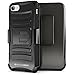 BUDDIBOX iPhone 7 Case / iPhone 8 Case, [HSeries] Heavy Duty Swivel Belt Clip Holster with Kickstand Maximal Protection Case for Apple iPhone 7 / iPhone 8, (Black)