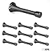 Ilyapa Spring Door Stops - 10 Pack 3 ¼ Inch Heavy Duty Traditional Spring Door Stop, Durable Stoppers for Bottom of Doors - Black w/Rubber Bumper