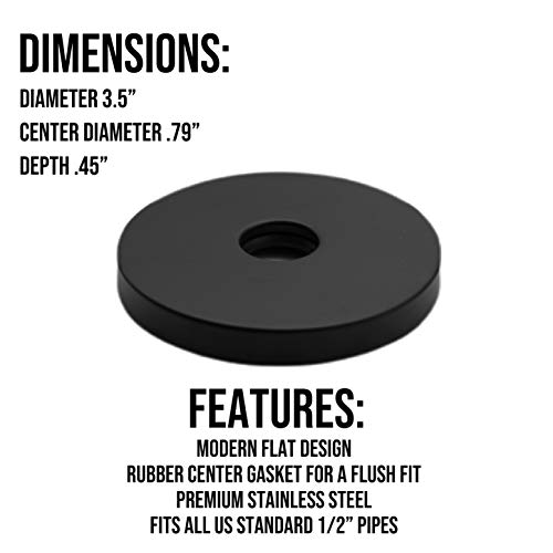 Corla Modern Extra Large Shower Arm Flange 3.5” Replacement Escutcheon