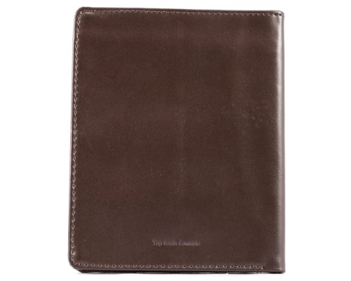 Big Skinny Men's Hipster Leather Bi-Fold Slim Wallet, Holds Up to 40 Cards, Brown