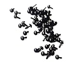 100PCS Black Plastic Safety Eyes Noses for DIY Sewing Craft Puppet Bear Doll Animal Stuffed Toys (5MM)