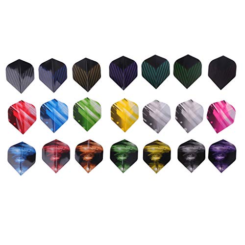 CONtenct 21 Pcs Durable Standard Slim PET Dart Flights Leaves Stable Colorful Darts Game Accessories Equipment Supplies with Family - Thumbnail 7