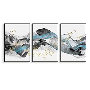 Framed Canvas Wall Art for Living Room, Bedroom Canvas Prints for Home Decoration Ready to Hanging - 16"x24"x3 Panels