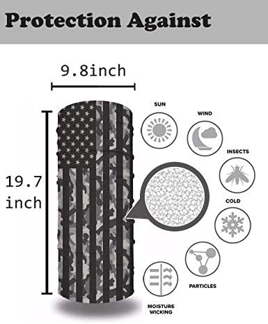 Black polyester balaclava mask with face design and 100 pattern.