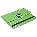 ATC 360 Degree Rotating iPad 2 Case (Green): Folio Convertible Cover Multi-angle Vertical and Horizontal Stand with Smart On/Off for the Apple iPad2