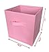 Sodynee Foldable Cloth Storage Cube Basket Bins Organizer Containers Drawers, 6 Pack, Pink