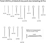 Xiaomoyu Stainless Steel Cotter Pin Assortment Set 150 Pcs R Clips Clips view 2