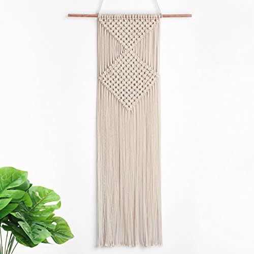 MHJY BOHO Macrame Woven Wall Hanging Tapestry Banner Wedding Ceremony Backdrop Chic Home Decorative - Apartment Dorm Living Room Bedroom Nursery Wall HangingBedroom Nursery Wall Hanging