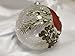 Red Cardinal, Branches and Berries Glass Ball Christmas Tree Ornament, 5 Inches