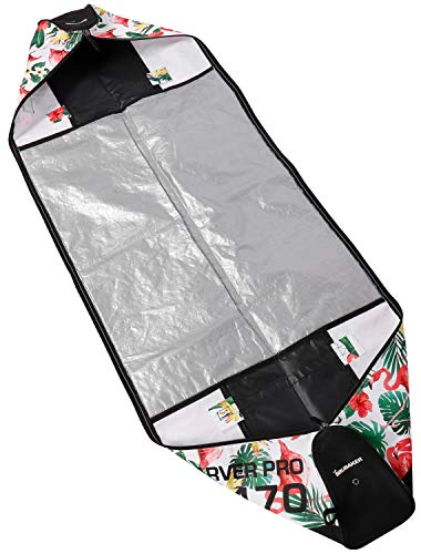 BRUBAKER Combo Set CarverSpotlight - Ski Bag and Ski Boot Bag for 1 Pair of Skis + Poles + Boots + Helmet - Flamingos - 66 7/8 Inches / 170 cm - Thumbnail 3
