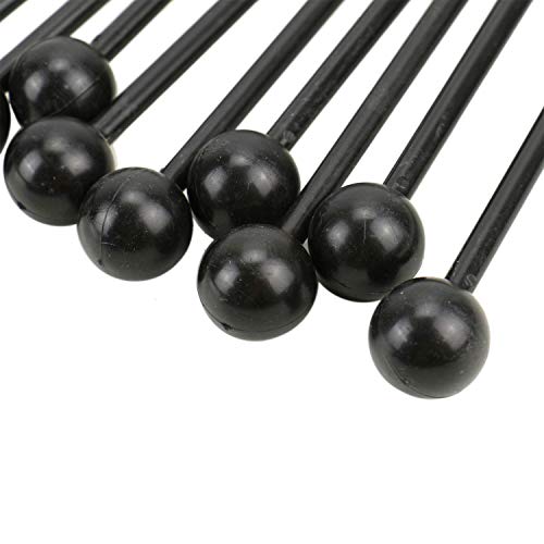 JETEHO 10 Pcs Drum Mallets, Bell Mallets Percussion Sticks for Kids Play Log Drums, Tongue Drums and Keyboard Percussion, 10.2"x0.8"