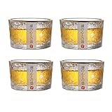 Gold Glass Sake Cups, Japanese sake set, Japanese
