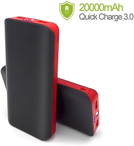 20000mAh Quick Charge QC 3.0 Portable Power Bank Charger, Ultra High Capacity Fast External Battery Pack with Dual USB Output port for iPhone 7 8 Plus , iPad Pro ,Sumsung S7 S8 …