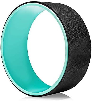 GSQUARE® Sweat Resistant and Eco-Friendly Yoga Wheel Strongest, Most Comfortable Dharma Yoga Roller Improve Yoga, Stretching, Reduce Back Pain, 13-inch
