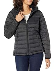Amazon Essentials Women's Lightweight Long-Sleeve Full-Zip Water-Resistant Packable Hooded Puffer Jacket