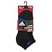adidas Boys Cushion Low Cut Socks (Pack of 3), Black/Bold Blue - Light Onix - Semi Solar Yellow, Large