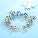 Presentski European Ocean Beach Charm Beaded Bracelets for Women With Seashell Turtle Starfish Dolphin Charms