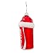Kurt Adler 4-1/2-Inch Glass Coca-Cola Can with Santa Hat Ornament