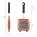 Gelinzon Red Copper Double Coated Nonstick Grilled Sandwich and Panini Maker with Handles