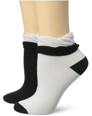 Jessica Simpson Women's 2 Pack Basic Ruffle Low Cut