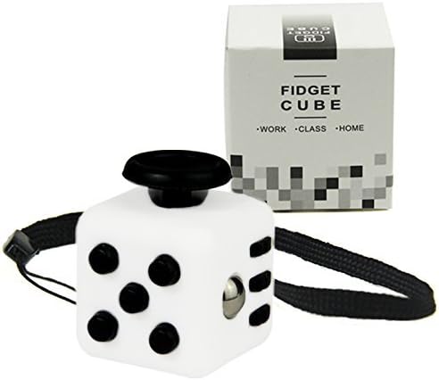 YAO FIDGET Original Relieves Stress And Anxiety Attention TOY (6 sides MINI CUBE (1.0 in x 1.0 in) white / black)