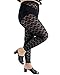 Curbigals Women's Plus Size Stretchy Lace Pattern Capris Leggings Tights