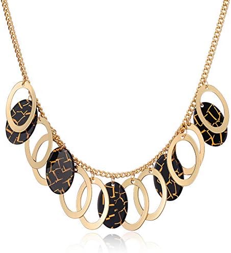 ローズゴールドチョーカーネックレス レディース 楕円形ヒョウネックレス ギフ 包装 女性 女の子 メタルギフト付き