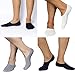 No Show Socks Mens 6 Pack Low Cut Cotton Non Slip Casual Thin Boat Socks 6-11
