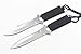 Gift Pro 2 Pcs D&S Dive Knife - Tactical/Scuba Diving Sharp Blade with ABS Sheath and Adjustable Leg Elastic Strap (Silver)